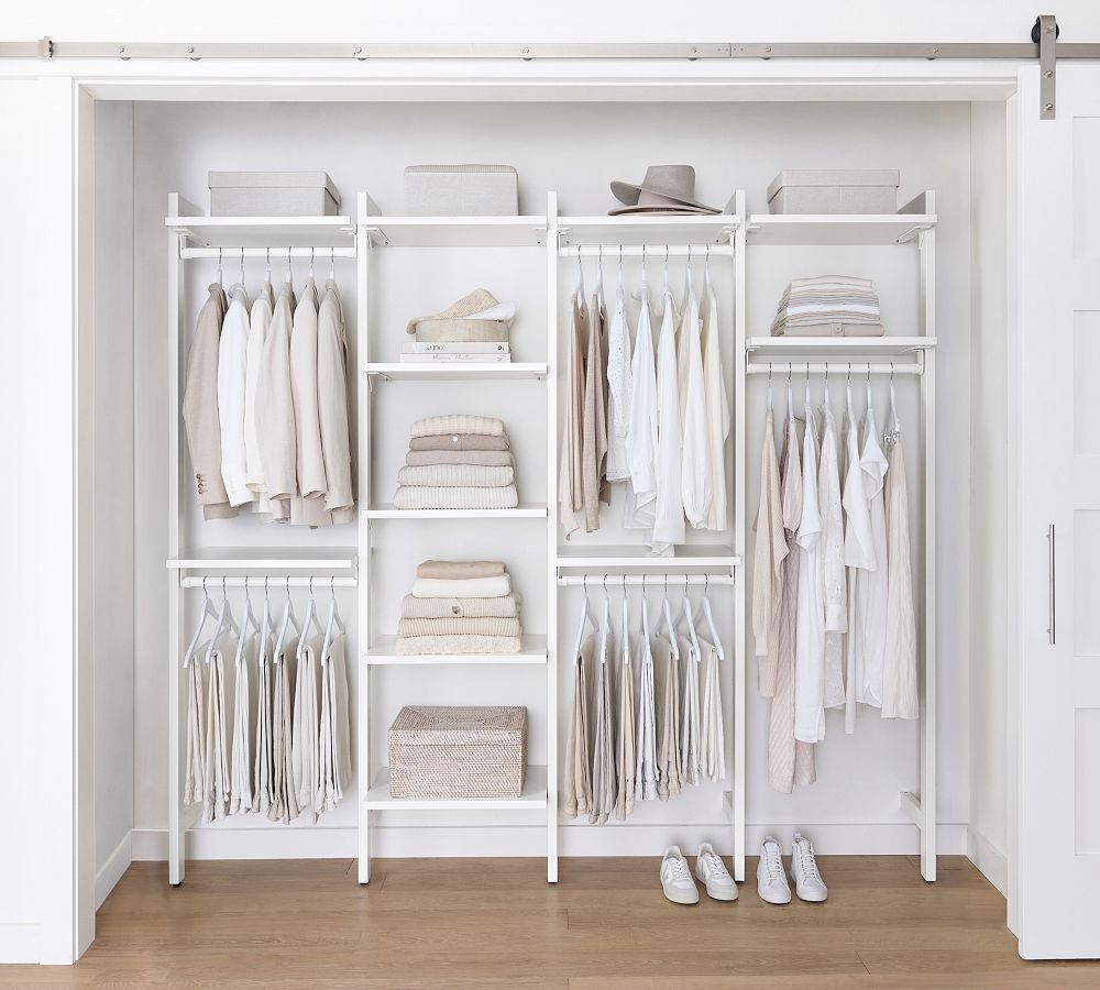 Essential Reach-In Closet by Hold Everything, 8' Hanging System with Shelves&#8203;