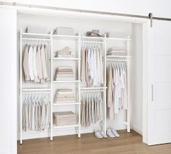 Essential Reach-In Closet by Hold Everything, 8' Hanging System with Shelves&#8203;