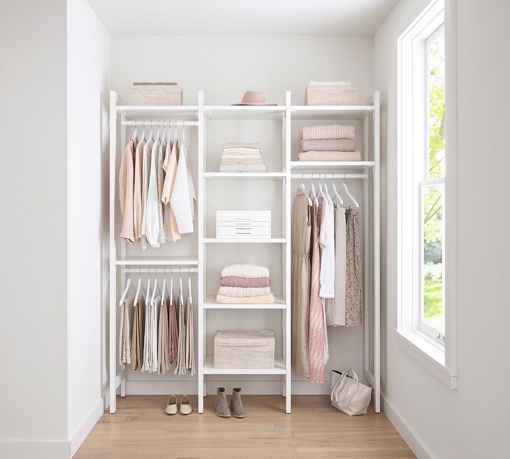 Essential Walk-In Closet by Hold Everything, 6' Hanging System with Shelves&#8203;