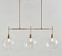 Glass Globe Linear Chandelier (43&quot;)