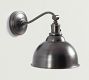 Metal Bell Curved Arm Sconce (10'')