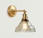 Vintage Glass Straight Arm Sconce (8'')