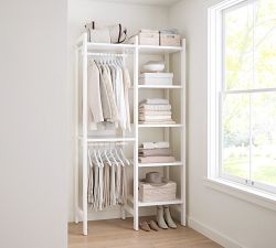 Essential Walk-In Closet by Hold Everything, 4' Hanging System with Shelves&#8203;