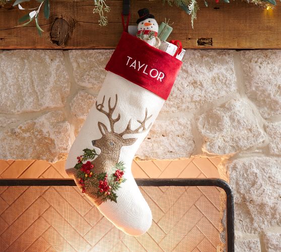 Holiday Icons Crewel Stockings