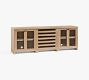 Modern Farmhouse Glass Cabinet with Wine Storage (102&quot;)