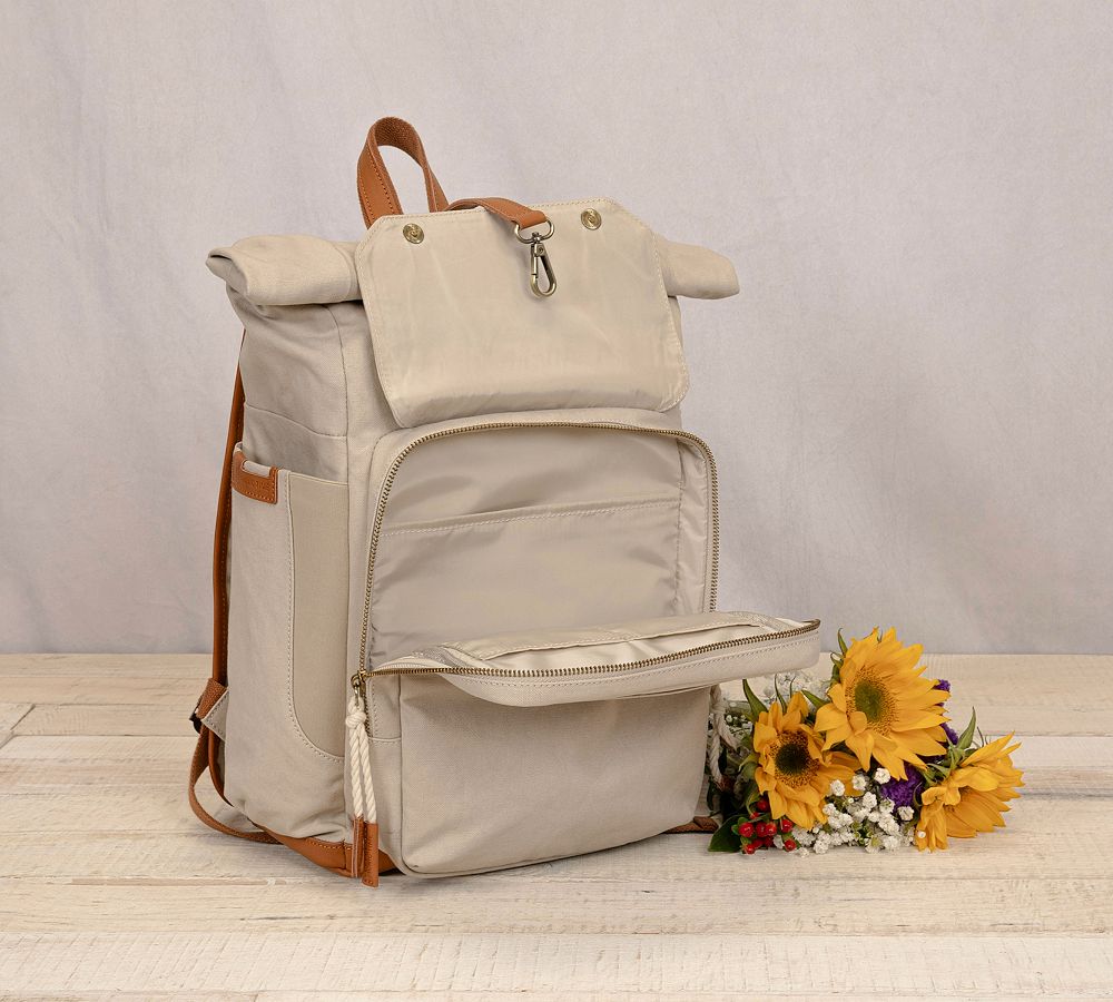 Carmel Picnic Backpack Cooler w/Utensils &amp; Glass Water Bottles