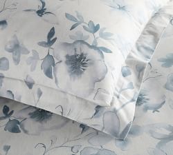 Florence Floral Organic Percale Duvet Cover