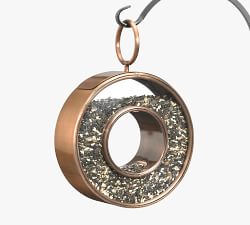 Circle Shaped Copper Fly Thru Bird Feeder