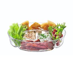 Coronado Handcrafted Glass Multi Section Platter