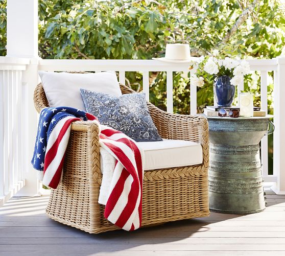 Americana Cable Knit Throw