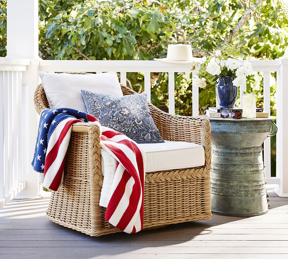 Americana Cable Knit Throw