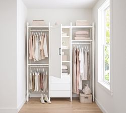 Essential Walk-In&#160;Closet by Hold Everything,&#160;6' Hanging System with&#160;Cabinet &amp; Drawers&#8203;
