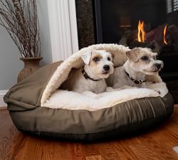 Luxury Round Microsuede Pet Cave Dog Bed