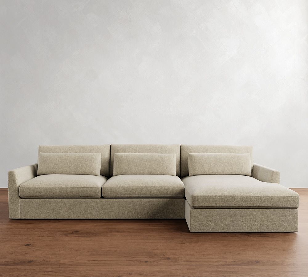 Westwood Fin Arm Deep Seat Chaise Sectional (130&quot; - 148&quot;)