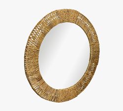 Cameron Jute Round Mirror - 40&quot;
