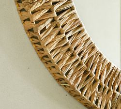 Cameron Jute Round Mirror - 40&quot;