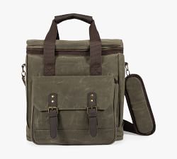 Greenpoint Waxed Canvas 6 Bottle Wine Cooler Tote