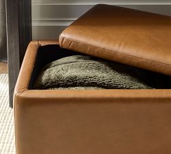 Presley Leather Storage Bench