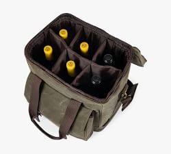 Greenpoint Waxed Canvas 6 Bottle Wine Cooler Tote