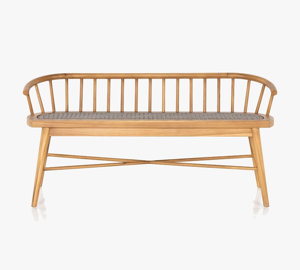 Chrissy 57&quot; Teak Outdoor Dining Bench