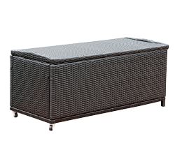 Clovis All-Weather Wicker Storage Bench