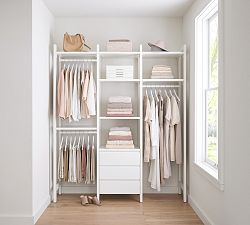 Essential Walk-In&#160;Closet by Hold Everything, 6' Hanging System with 3 Drawers&#8203;