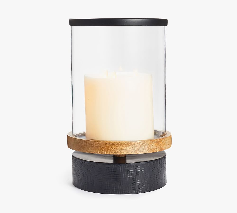 Gromo Wooden Hurricane Candle Holder