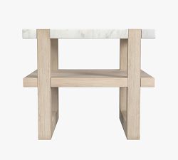 Jack Rectangular Marble End Table (24&quot;)