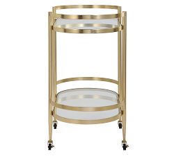 Masonic Metal Bar Cart (33.5&quot;)