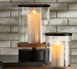 Gromo Wooden Hurricane Candle Holder
