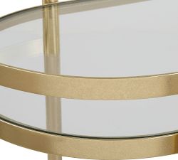 Masonic Metal Bar Cart (33.5&quot;)