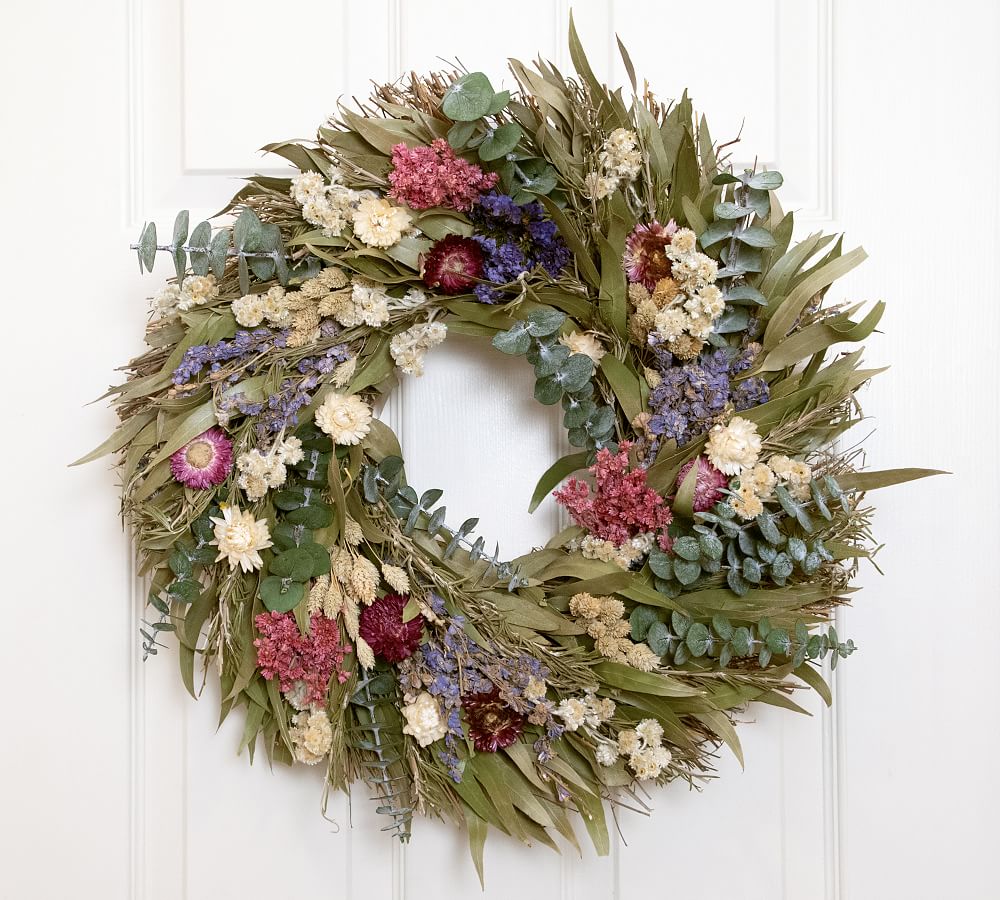 Dried Eucalyptus Wildflower Wreath
