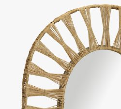 Laguna Jute Oval Mirror, 34&quot; x 22&quot;