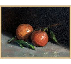 Oranges Still Life Framed Canvas