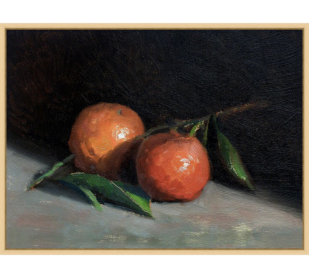 Oranges Still Life Framed Canvas