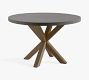 Abbott Concrete &amp; Acacia Petite Round Outdoor Dining Table (48&quot;)