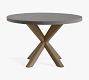 Abbott Concrete &amp; Acacia Petite Round Outdoor Dining Table (48&quot;)