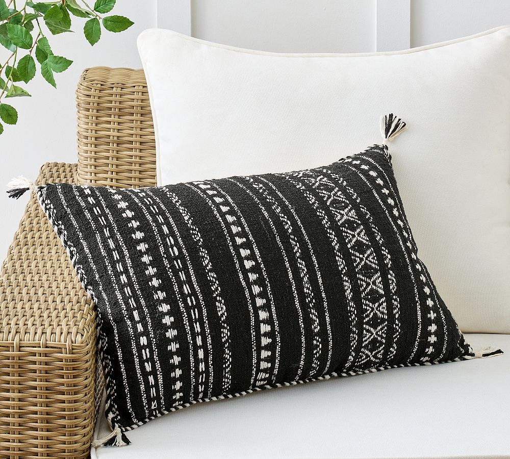 Mullen Striped Outdoor Lumbar Pillow