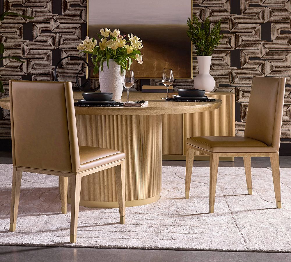 Paxon Faux Leather Dining Chairs - Set of 2