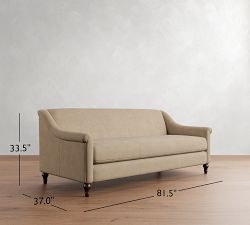 Josie Leather Sofa (58&quot;-82&quot;)
