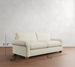 PB Comfort Modern Roll Arm Sofa (67&quot;-120&quot;)