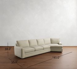 Pearce Square Arm Cuddle Chaise Sectional (135&quot;-165&quot;)