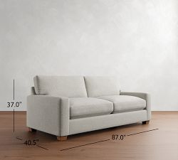 PB Comfort Modern Square Arm Sofa (62&quot;-118&quot;)