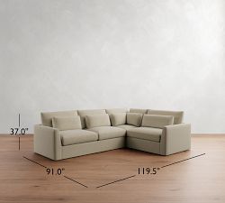 Westwood Fin Arm Deep Seat 3-Piece Sectional (122&quot;)