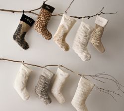 Animal Print Faux Fur Stockings
