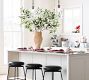 Maison Leather Backless Swivel Stool