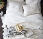 Belgian Flax Linen Floral Stitch Quilted Sham