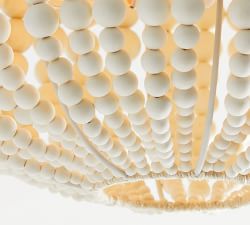 Bristol Wood Bead Flush Mount (15&quot;)