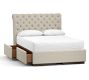 Chesterfield Tufted Upholstered Platform Bed with Footboard or Side Storage