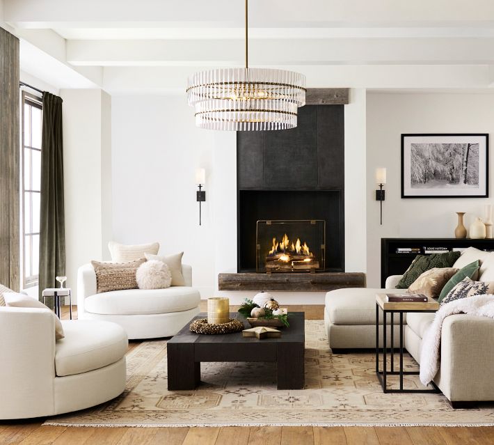 Mallory Crystal Round Chandelier 30 48 Pottery Barn